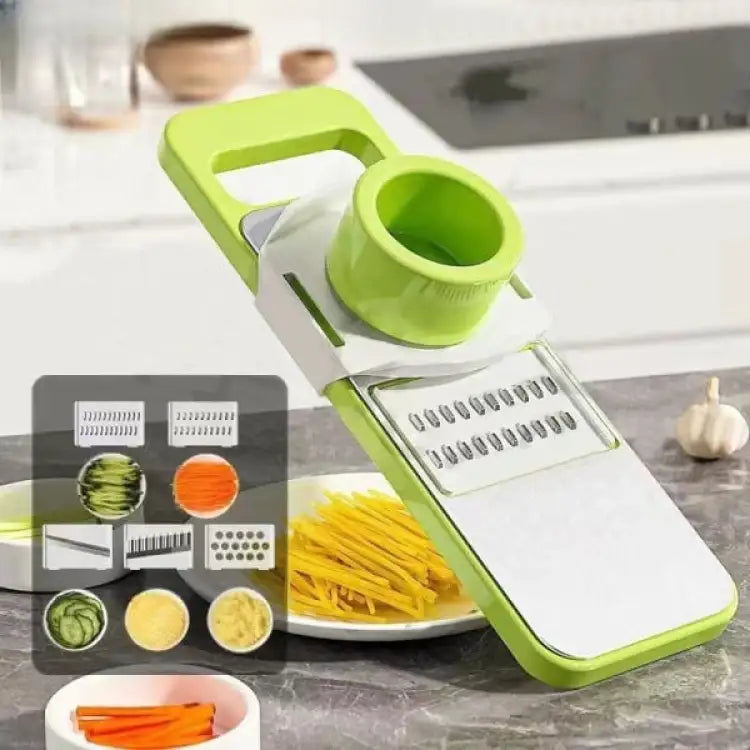 5-in-1 Stainless Steel Veg Cutter & Grater