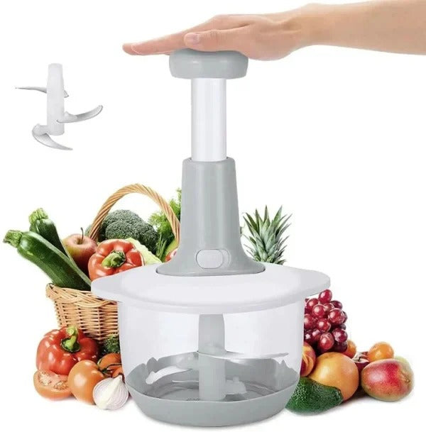 Food Hand Pat Manual Food Processor Chopper Cutter Vegetables and Spices Chopper